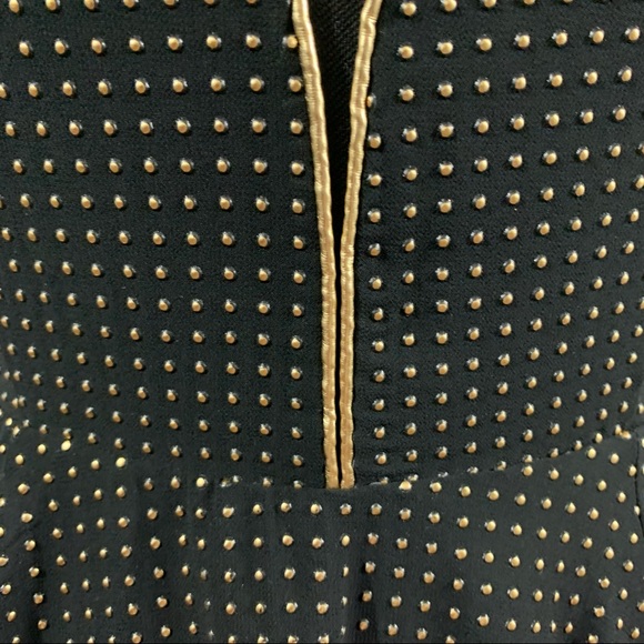 NWT | Express | Black Sleeveless Dress w/ Gold studs dress | Sz 0 - Picture 9 of 16